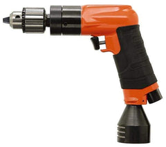 Dotco - 3/8" Keyed Chuck - Pistol Grip Handle, 3,200 RPM, 1.4 hp, 90 psi - Exact Industrial Supply