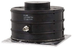 Tech Products - 5/8-11 Bolt Thread, 13-1/2" Long x 13-1/2" Wide x 3-1/2" High Pneumatic Stud Mount Leveling Pad & Mount - 4,800 Max Lb Capacity, 13.31" Base Diam - Exact Industrial Supply