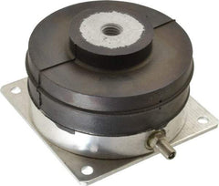 Tech Products - 1/2-13 Bolt Thread, 4-1/8" Long x 4.19" Wide x 2-1/2" High Pneumatic Stud Mount Leveling Pad & Mount - 300 Max Lb Capacity, 4.14" Base Diam - Exact Industrial Supply