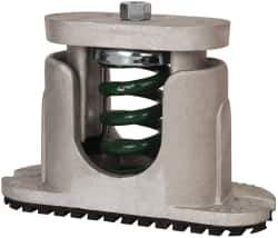 Tech Products - 1/2-13 Bolt Thread, 7-3/4" Long x 2-5/8" Wide x 5" High Aluminum Housed Spring Mounts - 900 Max Lb Capacity, 3-1/2" Thread Length - Exact Industrial Supply