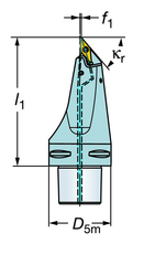 C6-SVMBL-00130-16HP Capto® and SL Turning Holder - Exact Industrial Supply