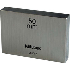 Mitutoyo - 50mm Steel Rectangular Gage Block - Exact Industrial Supply