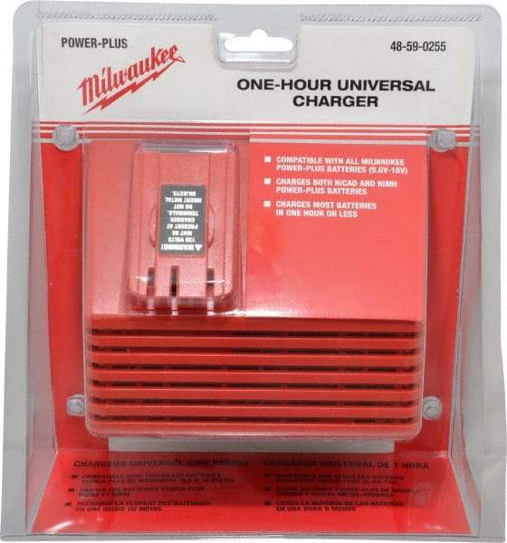 Milwaukee Tool - 12 to 18 Volt, 1 Battery NiCad & NiMH Power Tool Charger - 1 hr to Charge - Exact Industrial Supply