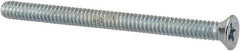 Value Collection - #4-40 UNC, 1-1/2" OAL Phillips Drive Machine Screw - Flat Head, Grade J82 Steel, Zinc-Plated Finish, Without Washer - Exact Industrial Supply