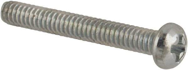 Value Collection - #3-48 UNC, 3/4" Length Under Head Phillips Drive Machine Screw - Round Head, Grade J82 Steel, Zinc-Plated Finish, Without Washer - Exact Industrial Supply