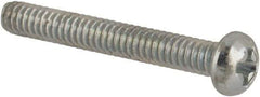 Value Collection - #3-48 UNC, 3/4" Length Under Head Phillips Drive Machine Screw - Round Head, Grade J82 Steel, Zinc-Plated Finish, Without Washer - Exact Industrial Supply