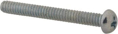 Value Collection - #4-40 UNC, 1" Length Under Head Phillips Drive Machine Screw - Round Head, Grade J82 Steel, Zinc-Plated Finish, Without Washer - Exact Industrial Supply