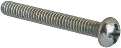 Value Collection - #5-40 UNC, 1" Length Under Head Phillips Drive Machine Screw - Round Head, Grade J82 Steel, Zinc-Plated Finish, Without Washer - Exact Industrial Supply