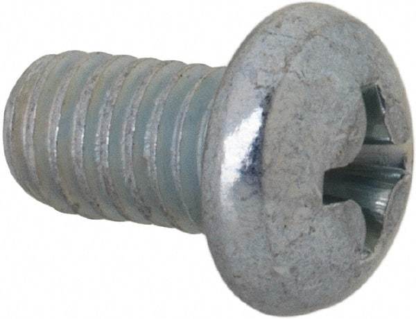 Value Collection - #10-32 UNF, 5/16" Length Under Head Phillips Drive Machine Screw - Round Head, Grade J82 Steel, Zinc-Plated Finish, Without Washer - Exact Industrial Supply