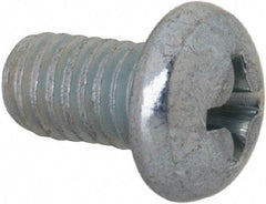 Value Collection - #10-32 UNF, 5/16" Length Under Head Phillips Drive Machine Screw - Round Head, Grade J82 Steel, Zinc-Plated Finish, Without Washer - Exact Industrial Supply