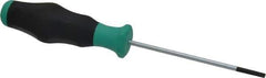 Wera - 161mm OAL Standard Slotted Screwdriver - 80mm Blade Length, Round Shank, Ergonomic Handle - Exact Industrial Supply