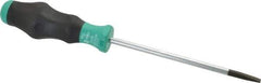 Wera - 223mm OAL Standard Slotted Screwdriver - 125mm Blade Length, Round Shank, Ergonomic Handle - Exact Industrial Supply