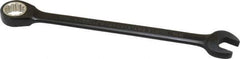 Proto - 7/16" 12 Point Combination Wrench - 15° Head Angle, 6-1/2" OAL, Steel, Black Chrome Finish - Exact Industrial Supply