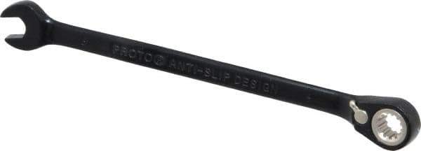 Proto - 6mm 12 Point Combination Wrench - 15° Head Angle, 5" OAL, Steel, Black Chrome Finish - Exact Industrial Supply