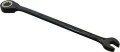 Proto - 7mm 12 Point Combination Wrench - 15° Head Angle, 5-1/2" OAL, Steel, Black Chrome Finish - Exact Industrial Supply