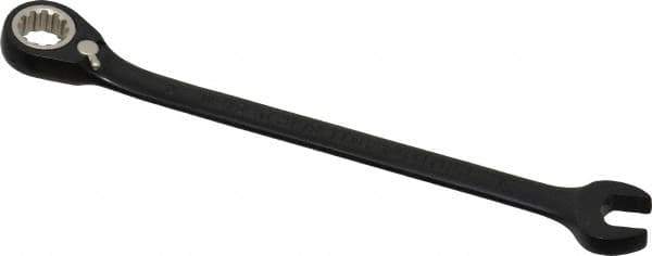 Proto - 9mm 12 Point Combination Wrench - 15° Head Angle, 5-15/16" OAL, Steel, Black Chrome Finish - Exact Industrial Supply