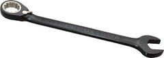 Proto - 18mm 12 Point Combination Wrench - 15° Head Angle, 9-5/16" OAL, Steel, Black Chrome Finish - Exact Industrial Supply