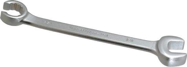 Proto - 5/8 x 5/8", Satin Finish, Combination Flare Nut Wrench - 12 Points, 7-5/8" OAL, Steel, Double End Head - Exact Industrial Supply
