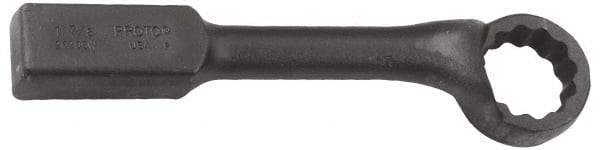 Proto - 4-1/8" 12 Point Striking Box Wrench - Single End, 6-1/4" Head Diam x 2-3/8" Head Thickness, 18" OAL, Steel, Black Finish, 60° Offset - Exact Industrial Supply