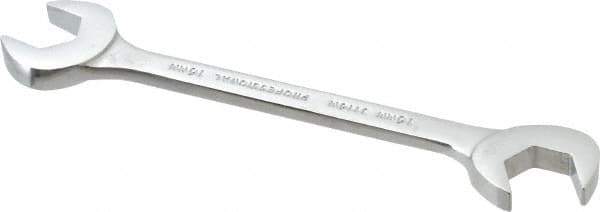 Proto - 16mm Standard Open End Wrench - 6-7/64" OAL, Double End, Chrome Finish, 15° & 60° Head Angle - Exact Industrial Supply