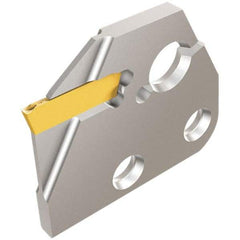 Iscar - Left Hand, 1.4mm Insert Width, 0.63 Inch Max Depth of Cut, Indexable Cutoff and Grooving Support Blade - DGAD 1.4B-D16 - Exact Industrial Supply