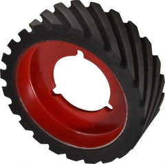 Made in USA - 6" Diam x 2" Wide Contact Wheel - Quick Change, Medium - Exact Industrial Supply