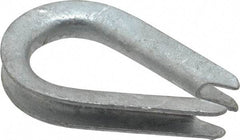 Value Collection - 1/8" Wire Rope Thimble Clip - Steel, Galvanized - Exact Industrial Supply