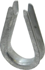 Value Collection - 3/16" Wire Rope Thimble Clip - Steel, Galvanized - Exact Industrial Supply