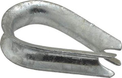 Value Collection - 3/8" Wire Rope Thimble Clip - Steel, Galvanized - Exact Industrial Supply