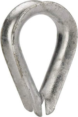 Value Collection - 1/2" Wire Rope Thimble Clip - Steel, Galvanized - Exact Industrial Supply