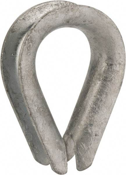 Value Collection - 5/8" Wire Rope Thimble Clip - Steel, Galvanized - Exact Industrial Supply