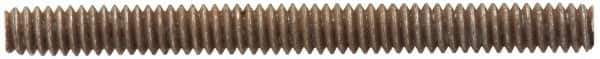Value Collection - 1/4-20 4" OAL Fully Threaded Stud - Aluminum, Plain Finish - Exact Industrial Supply