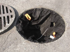Enpac - Nonwoven Geo-Textile Catch Basin Insert - 27" to 29" Drain, Black, Use for Oil/Sediment - Exact Industrial Supply