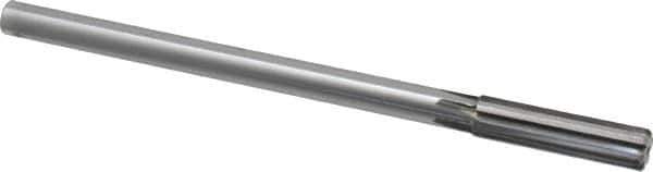 Made in USA - 1/2" Carbide-Tipped 6 Flute Chucking Reamer - Straight Flute, 2" Straight Shank, 2" Flute Length, 8" OAL - Exact Industrial Supply