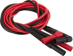 Fluke - Red/Black Electrical Test Equipment Leads - Use with Test Probes - Exact Industrial Supply