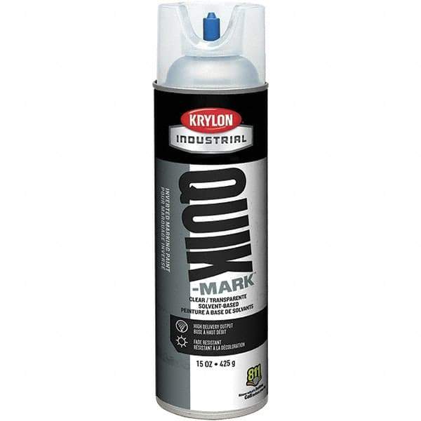 Krylon - 20 fl oz Clear Marking Paint - 50 to 60 Sq Ft Coverage, Solvent-Based Formula - Exact Industrial Supply