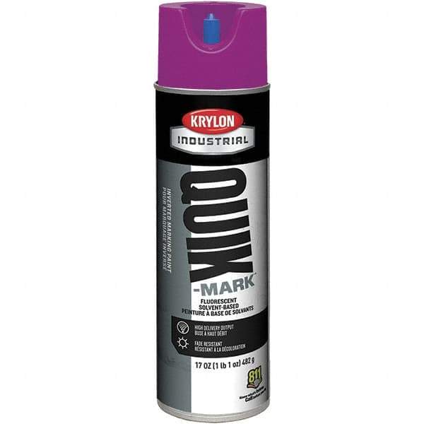 Krylon - 20 fl oz Purple Marking Paint - 50 to 60 Sq Ft Coverage, Solvent-Based Formula - Exact Industrial Supply