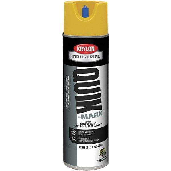 Krylon - 20 fl oz Yellow Marking Paint - 50 to 60 Sq Ft Coverage, Solvent-Based Formula - Exact Industrial Supply