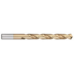 Jobber Length Drill Bit: 0.332″ Dia, 118 °, High Speed Steel Bright/Uncoated, Right Hand Cut, Spiral Flute, Straight-Cylindrical Shank