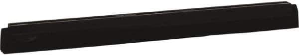 Vikan - 20" Foam Rubber Blade Squeegee Refill - Double Edge, Black, Plastic Holder - Exact Industrial Supply