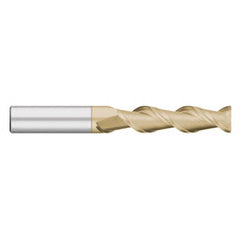 Corner Radius End Mill: 1″ Dia, 2-1/4″ LOC, 0.04″ Radius, 2 Flutes, Solid Carbide 5″ OAL, 1″ Shank Dia, 45 ° Helix, ZrN Coated, Corner Radius End, Centercutting