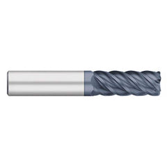 Corner Radius End Mill: 1/8″ Dia, 1/2″ LOC, 0.01″ Radius, 5 Flutes, Solid Carbide 1-1/2″ OAL, 1/8″ Shank Dia, 45 ° Helix, AlTiN Coated, Corner Radius End, Centercutting