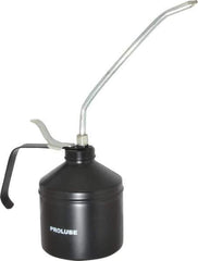 PRO-LUBE - 1,000 mL Capcity, 9" Long Rigid Spout, Lever-Type Oiler - Steel Pump, Steel Body, Powder Coated - Exact Industrial Supply