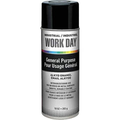 Krylon - Black, Gloss, Enamel Spray Paint - 9 to 13 Sq Ft per Can, 10 oz Container, Use on Ceramics, Glass, Metal, Plaster, Wood - Exact Industrial Supply