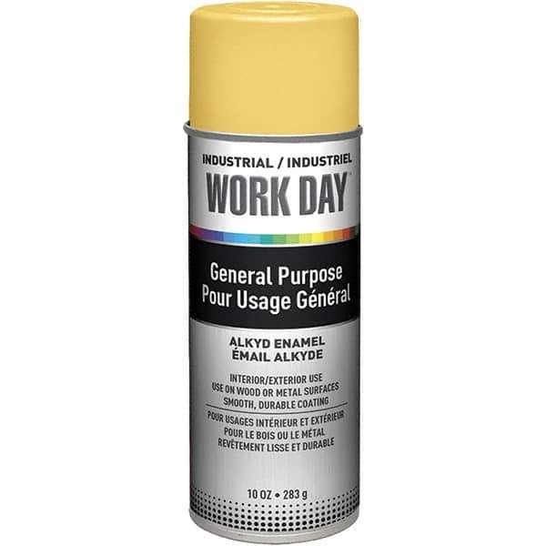 Krylon - Yellow, Gloss, Enamel Spray Paint - 9 to 13 Sq Ft per Can, 10 oz Container, Use on Ceramics, Glass, Metal, Plaster, Wood - Exact Industrial Supply