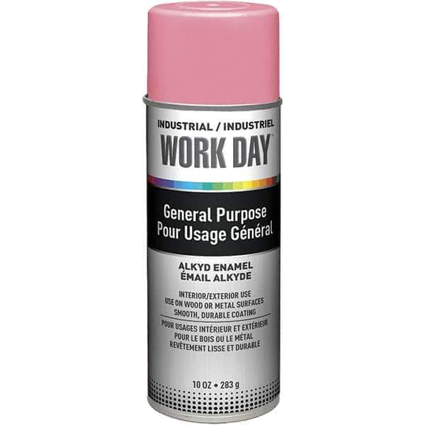 Krylon - Pink, Gloss, Enamel Spray Paint - 9 to 13 Sq Ft per Can, 10 oz Container, Use on Ceramics, Glass, Metal, Plaster, Wood - Exact Industrial Supply