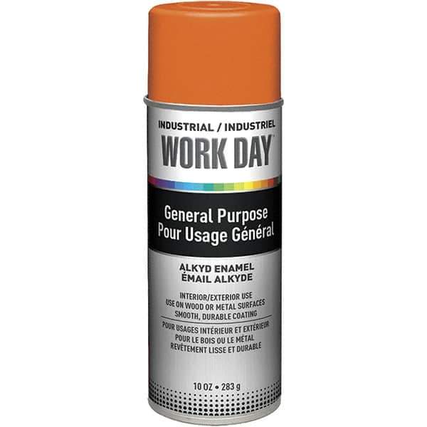 Krylon - Orange, Gloss, Enamel Spray Paint - 9 to 13 Sq Ft per Can, 10 oz Container, Use on Ceramics, Glass, Metal, Plaster, Wood - Exact Industrial Supply