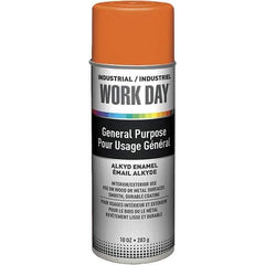 Krylon - Orange, Gloss, Enamel Spray Paint - 9 to 13 Sq Ft per Can, 10 oz Container, Use on Ceramics, Glass, Metal, Plaster, Wood - Exact Industrial Supply