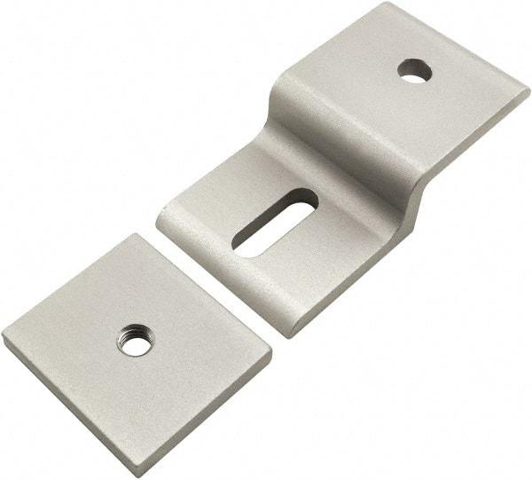 80/20 Inc. - 45mm Wide, Open Shelving Accessory/Component - Aluminum, Clear Anodized Finish, 87mm Long, Use with 45 Series & Bolt Kits 75-3619 & 11-8318 - Exact Industrial Supply