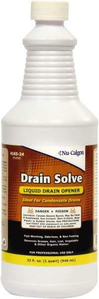 Nu-Calgon - 1 Qt Liquid Drain Cleaner - Unscented, Bottle - Exact Industrial Supply